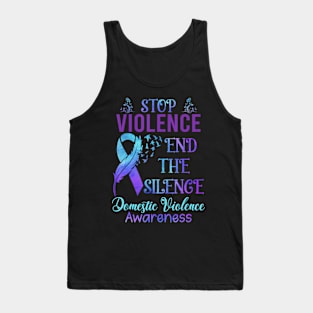 Family Domestic Violence Awareness Purple Ribbon Tank Top